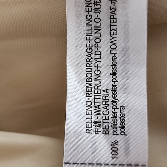 ZARA Sleeveless Puffer Vest Light Beige Size Small - Picture 10 of 10